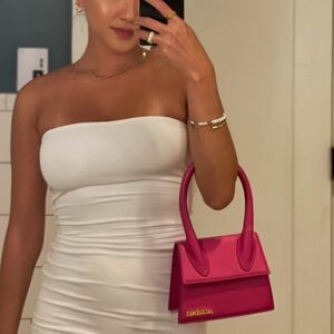 JACQUEMUS Pink La Montagne 'Le Chiquito Moyen' Bag